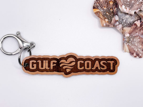 Gulf Coast Love Keychain souvenir from Siesta Key Florida